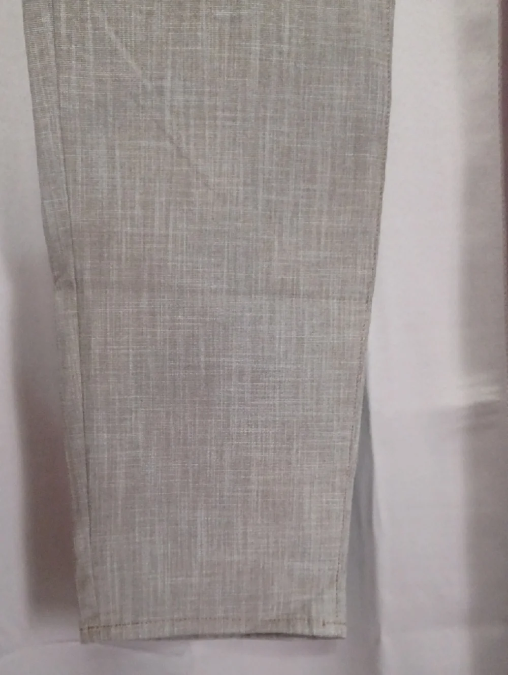 34Heritage Courage Tan Cross Hatch Twill Slacks 40/32 Double Belt Loops 5 Pocket